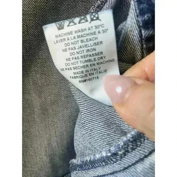 NEW Retrofete Zelda Wrap Dress Sienna Blue Denim V-Neck Puff Sleeve Sz XS - Picture 10 of 15